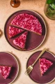 Zestaw obiadowy ceramiczny fioletowy
