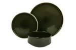 Zestaw obiadowy ceramiczny zielony