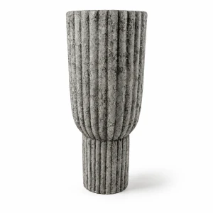 Wazon betonowy ryflowany 20x45cm