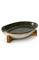 Naczynie do zapiekania ceramiczne z podstawką 44x28x6cm