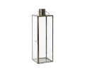 Lampion szklany z metalową oprawą 42cm