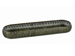 Taca metalowa dekoracyjna postarzana 52cm