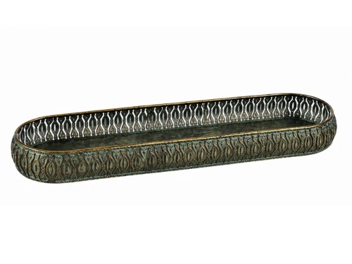 Taca metalowa dekoracyjna postarzana 52cm
