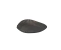 Patera metalowa czarna ryflowana 24,5cm