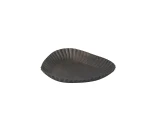 Patera metalowa czarna ryflowana 36,5cm