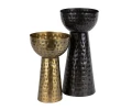Wazon/świecznik metalowy czarny postarzany 25cm