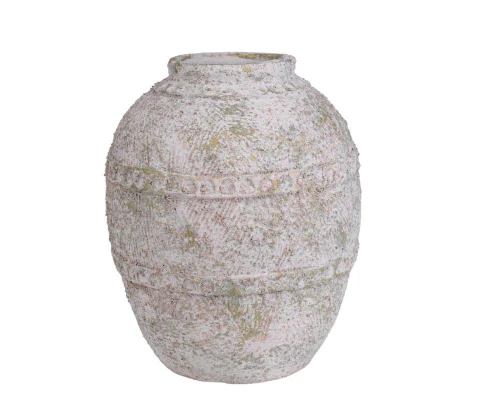 Wazon ceramiczny beżowy postarzany 27cm