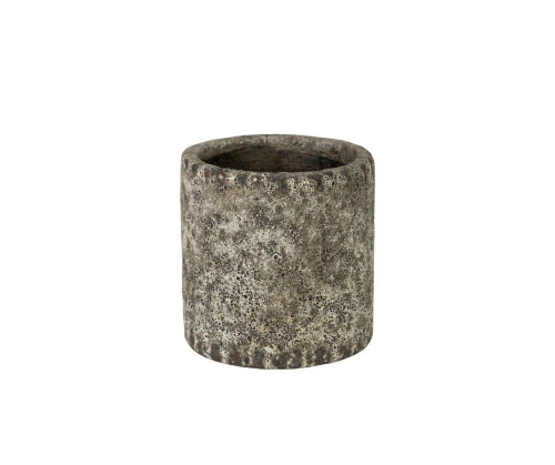 Osłonka ceramiczna postarzana brązowa 10,5cm