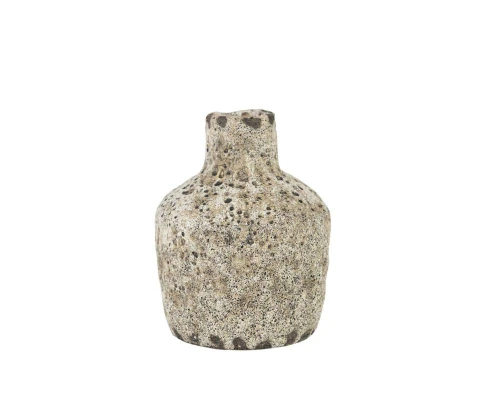 Wazon ceramiczny postarzany brązowy 13cm