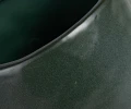 Osłonka z kamionki zielona pękata 17cm