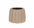 Osłonka z kamionki beżowa ryflowana 14cm