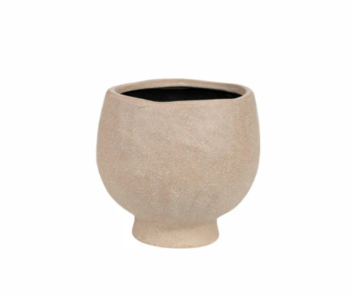 Osłonka z kamionki beżowa pękata 14,5cm
