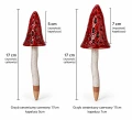 Grzyb ceramiczny czerwony 17cm – kapelusz 7cm