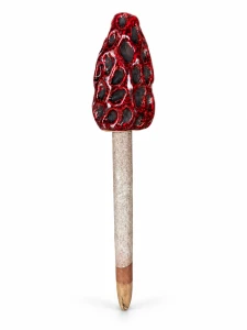 Grzyb ceramiczny czerwony 19cm – kapelusz 6cm