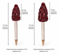 Grzyb ceramiczny czerwony 17cm – kapelusz 7cm