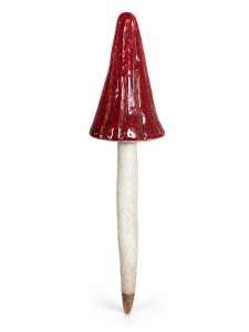 Grzyb ceramiczny czerwony 18cm – kapelusz 6cm