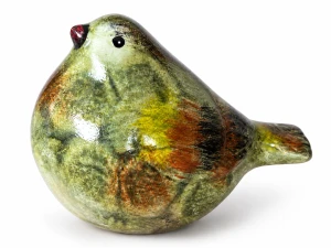 Ptaszek ceramiczny zielony 7cm