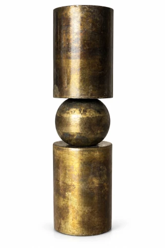 Świecznik metalowy postarzany 22cm