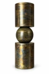 Świecznik metalowy postarzany 19cm