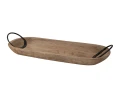 Taca drewniana z uchwytami 42,5cm