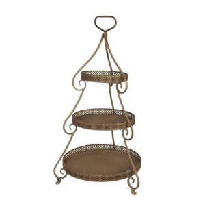 Etażerka metalowa brązowa 74,5cm