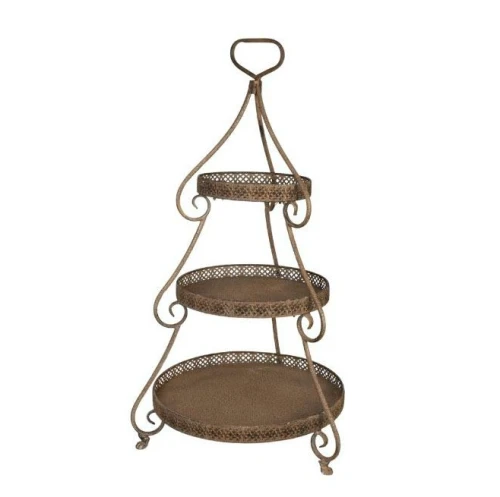 Etażerka metalowa brązowa 74,5cm
