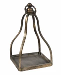 Lampion Etażerka metalowa złota 39cm