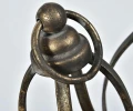 Etażerka metalowa złota 39cm