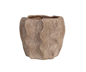Osłonka ceramiczna brązowa postarzana 26cm