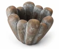Osłonka betonowa brązowa postarzana 17cm